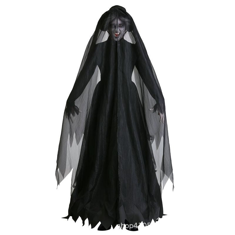 Cross-border supply Halloween party horror ghost vampire black wedding dress ghost bride cos role play costume