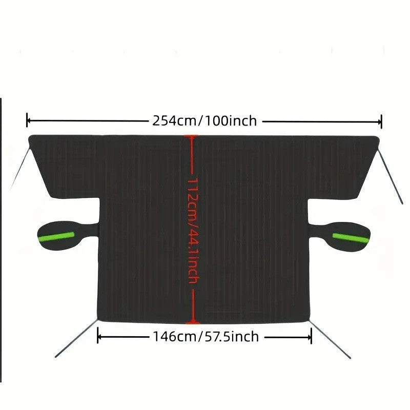 Cross-Border Car Snow Cover, Winter Front Windshield, Anti-Freeze, Anti-Frost and Snow Cover, Magnetic Snow Cover, Half Cover, Car Cover Wholesale