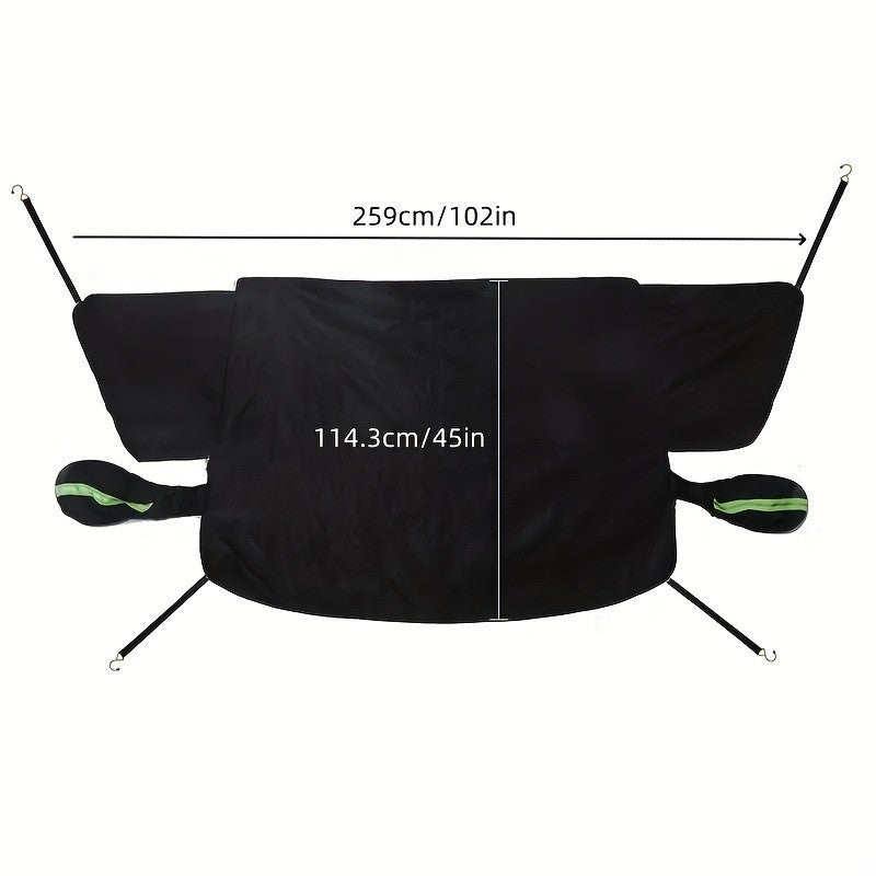 Cross-Border Car Snow Cover, Winter Front Windshield, Anti-Freeze, Anti-Frost and Snow Cover, Magnetic Snow Cover, Half Cover, Car Cover Wholesale