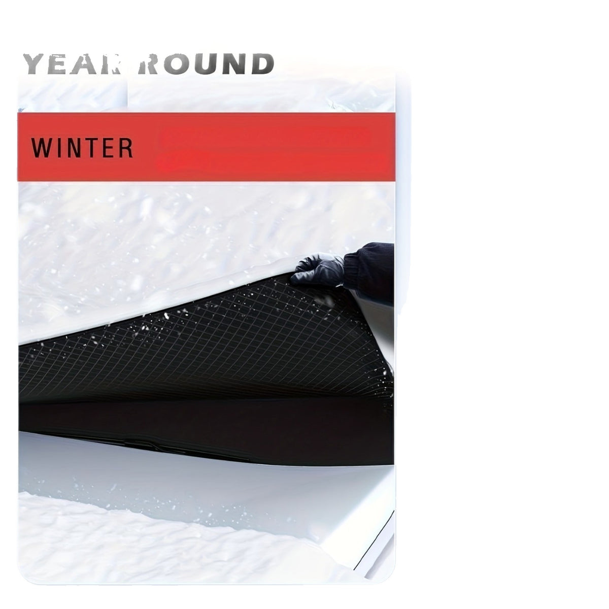 Cross-Border Car Snow Cover, Winter Front Windshield, Anti-Freeze, Anti-Frost and Snow Cover, Magnetic Snow Cover, Half Cover, Car Cover Wholesale