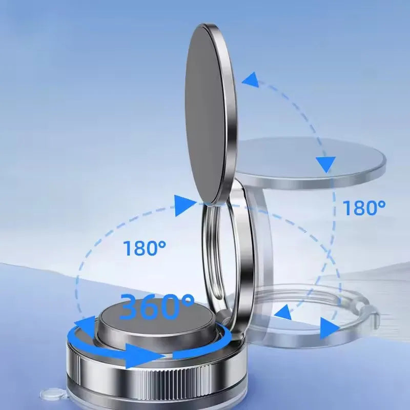 360° Rotating Magnetic Car Phone Holder-Super Strong Vacuum Suction Cup,Magnetic Mount,Universal Phone Stand for All Smartphones