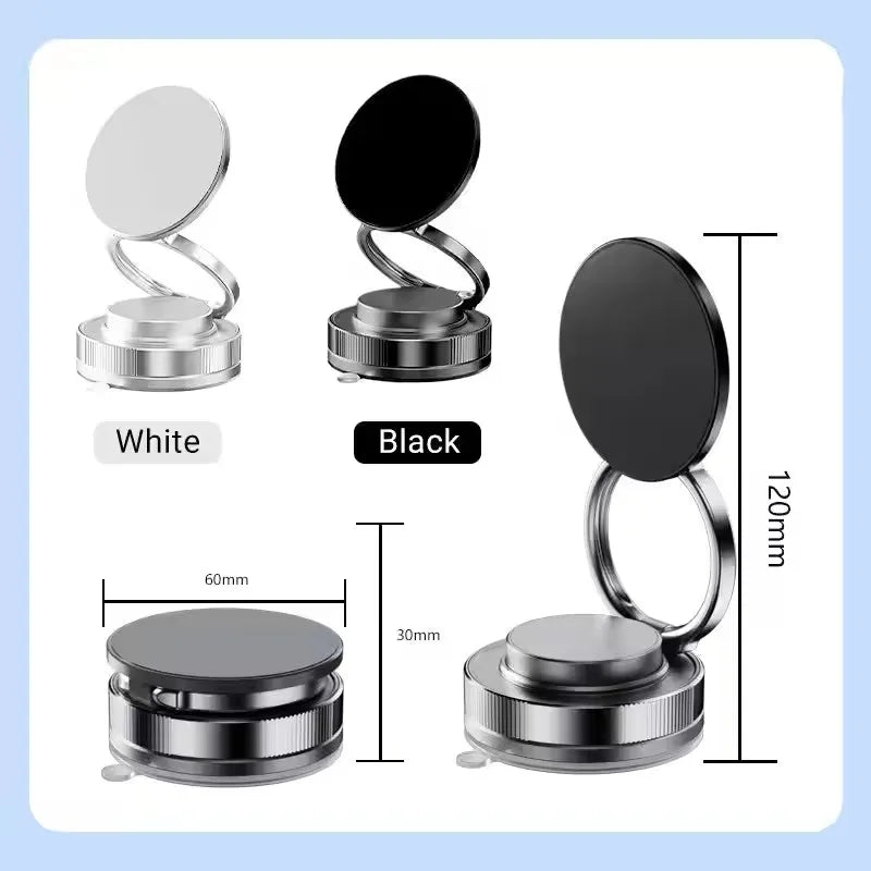 360° Rotating Magnetic Car Phone Holder-Super Strong Vacuum Suction Cup,Magnetic Mount,Universal Phone Stand for All Smartphones
