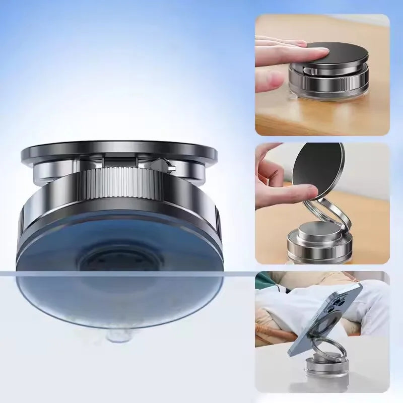 360° Rotating Magnetic Car Phone Holder-Super Strong Vacuum Suction Cup,Magnetic Mount,Universal Phone Stand for All Smartphones
