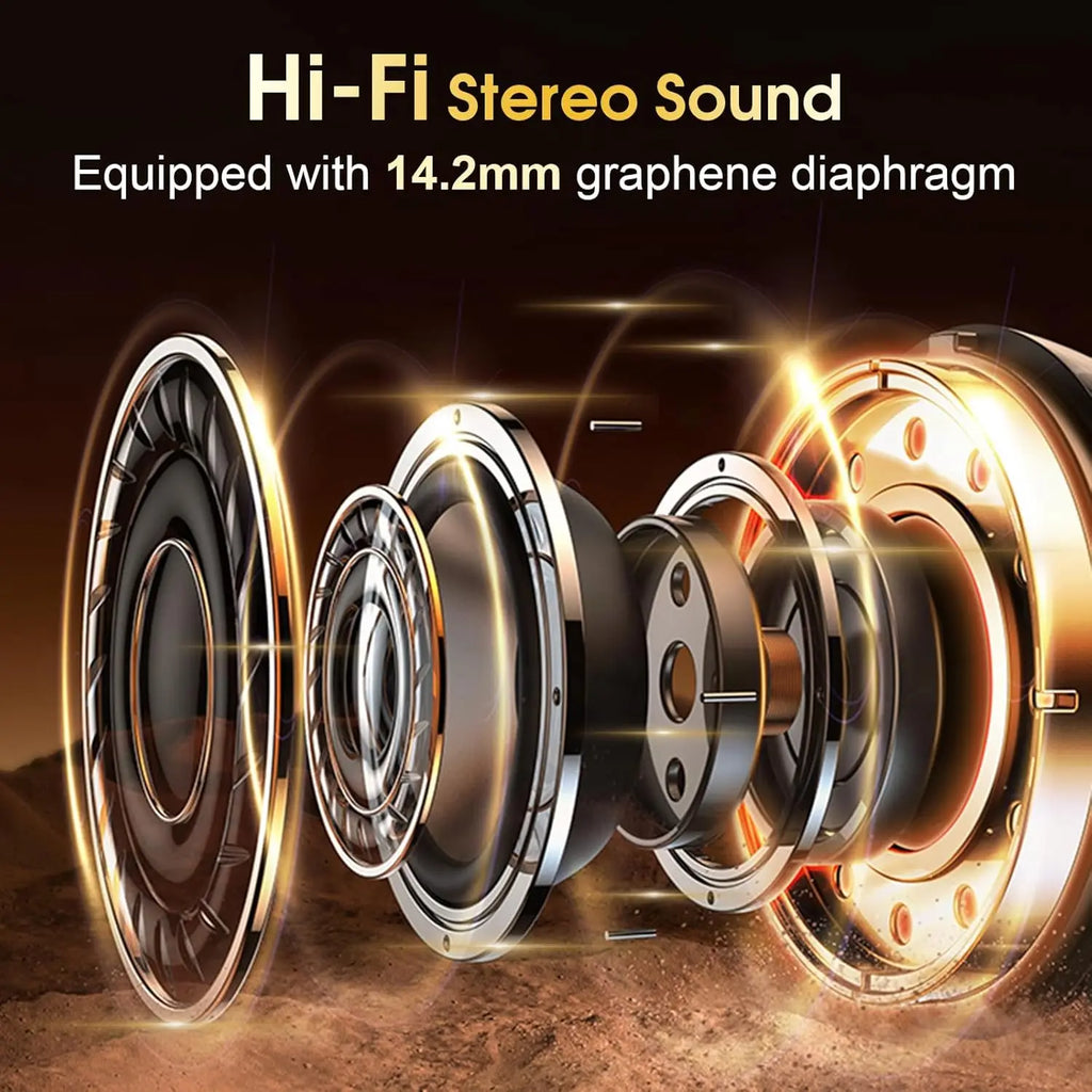 Wireless Earbuds 5.4 Bluetooth Headphones Sports Ear Buds with Earhooks 75H Playtime Wireless Headphones for Workout Waterproof