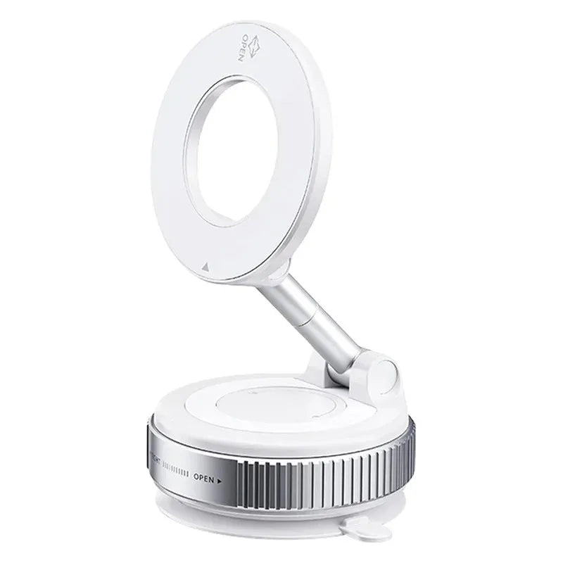 Strong Magnetic Car Phone Holder Foldable 360° Adjustable Vacuum Suction Mount Universal for Car, Desk, Bathroom