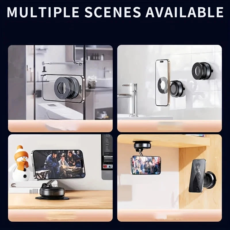 Magnetic Phone Holder 360° Rotatable Phone Holder | Foldable Design, Vacuum Suction Cup | Perfect for Car Dashboard